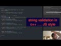 String validation in c++ like in Zod js