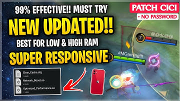 Update Fix Skill No Delay Super Responsive In Mobile Legends | Config Ml Anti Lag - Patch Cici