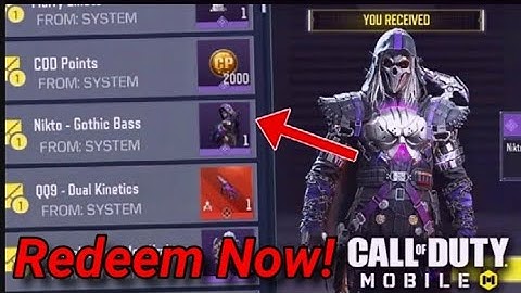NEW FREE Redeem Code Rewards in COD Mobile! CODM Redeem code season 3