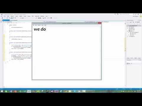 Visual Studio 2013- c# NotePad Tutorial