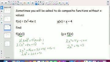 Alg.  2 Unit 8 Lesson 4:   Composite Functions