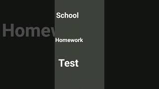 School homework test✍️✍️