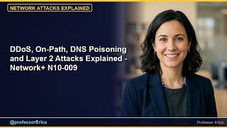 DDoS, On-Path, DNS Poisoning and Layer 2 Attacks Explained - Network+ N10-009