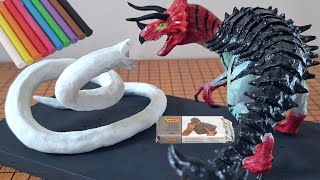 TITANOBOA VS ULTIMASAURUS WITH CLAY/PLASTILINA. End of Oak street, Jurassic world.