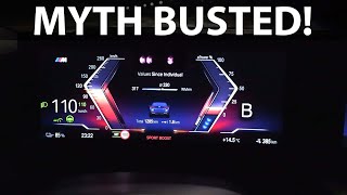 BMW i4 M50 energy consumption in D, B and sport mode