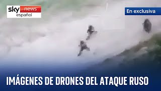 Guerra en Ucrania: Drones capturaron imágenes de tropas rusas en el frente