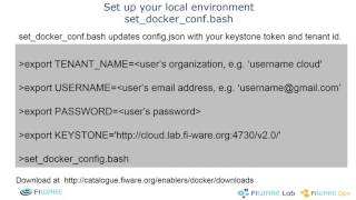 FIWARE Docker Container Service (FDCS)- Getting Started