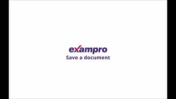 Exampro - save a document