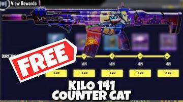 HOW TO GET FREE EPIC REWARDS BY WATCHING VIDEOS FREE EPIC KILO 141 COUNTER CAT IN COD MOBILE CODM