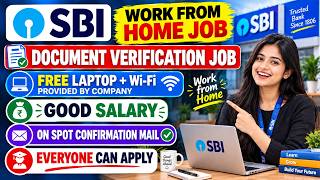 🔴 SBI - VKYC Document Verification Job | Work From Home Job | Everyone Can Apply | Remote Job 🔥