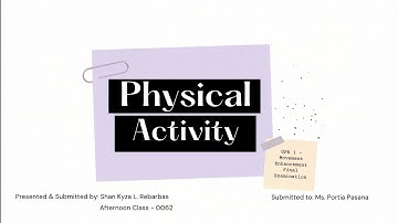 Physical Activity - GPE 1 - Movement Enhancement Final Examination Task