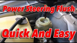 DIY POWER STEERING FLUSH IN 5 MINUTES!! Link to MightyVac in Discription