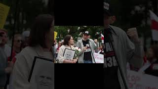 Светлана и Сергей Тихановские на митинге в Вильнюсе #беларусь #тихановская