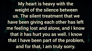 My heart is heavy with the weight of the silence between us. I know that it has hurt you as well. 💫🧿