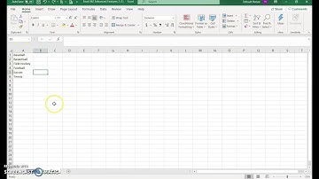 Excel Module 3 Drop Down List