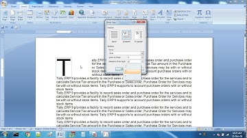 Drop Cap In MS Word 2007