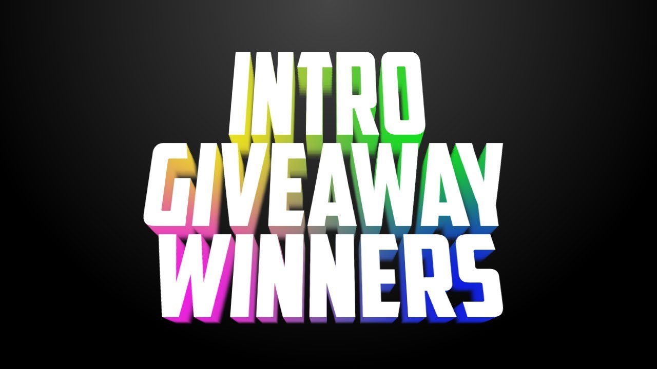 Giveaway | Professional 2D Intro Giveaway Results