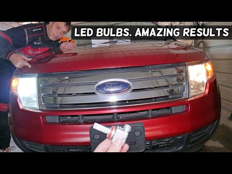 FORD EDGE LED HEADLIGHT BULB INSTALLATION AND REVIEW. AMAZING RESULTS