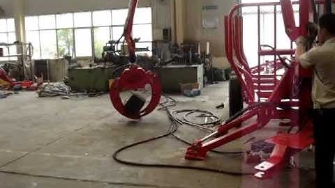 log loader trailer with crane test--COEN(China).mov