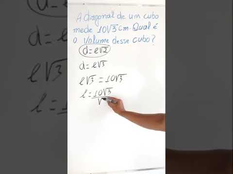 #aulas #educacao #reels #educamaisbrasil #matematica Volume de um cubo, conhecendo sua diagonal.