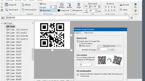 How to serial export barcodes as image files