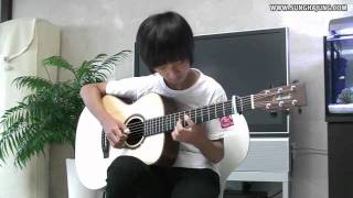 Video thumbnail of "Sungha Jung (i don't own this just added some lyrics on it....) (Lyrics on description)"