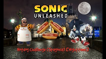 Sonic Unleashed Side Quest #6 HotDog Challenge All lvl1s (Spagonia) [Nighttime] (PS3)