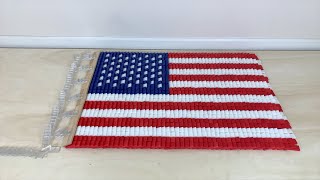 North American Flags in 22,000 Dominoes
