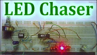 LED Chaser using 555 and 4017