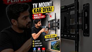 How to Install a TV Wall Mount Like a Pro! 📺⚡ | Saudi Arabia Electrician #farhanelectricofficial