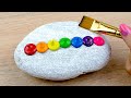 Loveeasy stone paintingsatisfying acrylic painting on rocks