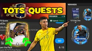 HOW TO DO TOTS WARM UP DAILY PLAY CHALLENGE TEAM OF THE SEASON QUESTS  IN EA FC FIFA MOBILE 24