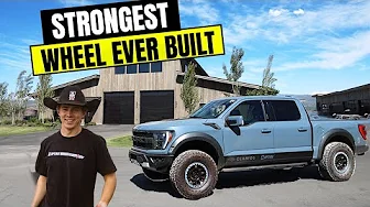 Putting TROPHY TRUCK WHEELS on my  Raptor