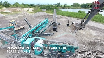 Concrete Crushing in closed circuit with Powerscreen
