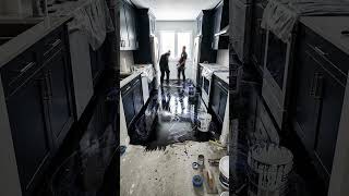 MESSY TO MASTERPIECE! Crazy Galaxy Epoxy Pour in our High-Rise Kitchen! 🌌#shorts