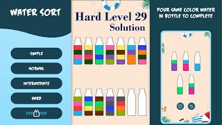 Water sort Puzzle | Brain Games | Hard Level | Level-29 | Improve IQ | Color sort Puzzle
