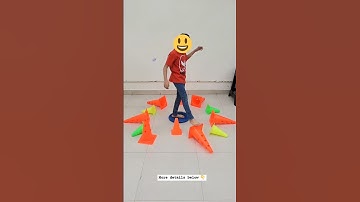 Core Balance Challenge: Standing on a Balance Disc with Obstacles! | Connecting Dots CDC