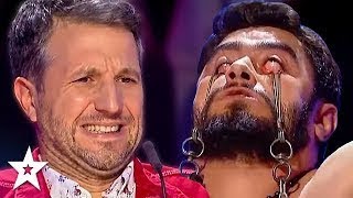 Judges Can't Watch DANGEROUS Audition on Romania's Got Talent!