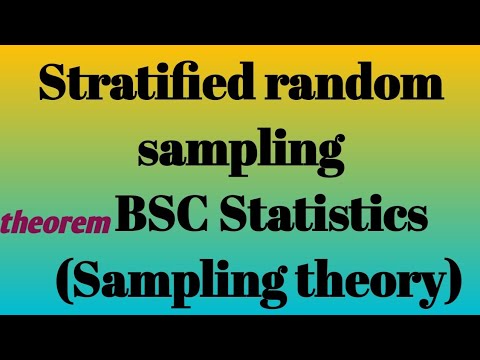 Statistics// Stratified random sampling// sampling theory - YouTube