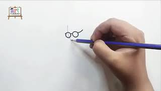 تعلم الرسم/  رسم بنت كيوت لبسه نظاره