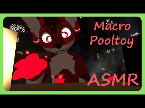 Furry ASMR | Friendly Macro Pooltoy finds you | rubber sounds, soft spoken
