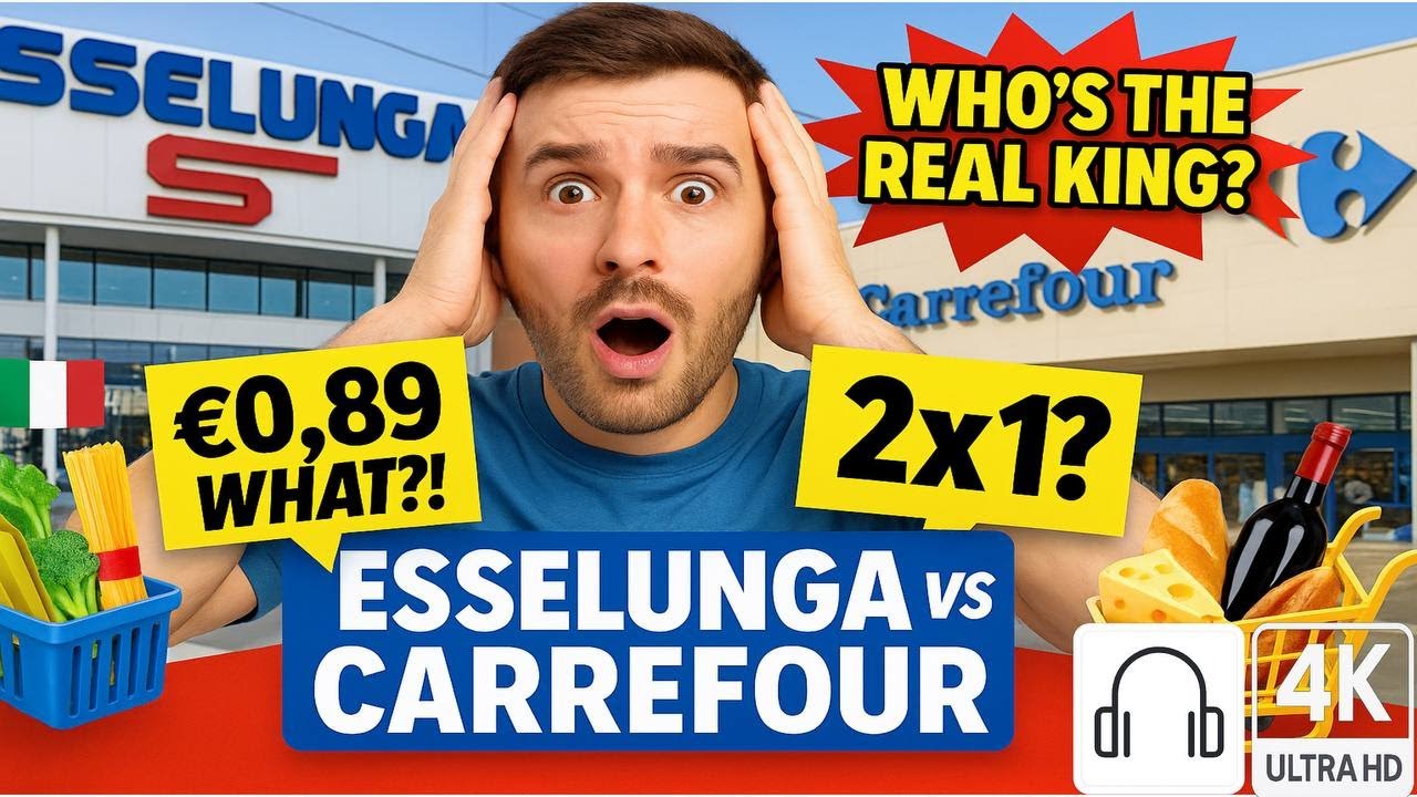 Esselunga vs Carrefour 🇮🇹 | Which Supermarket Wins? | Walking Tour in Italy [4K HDR]