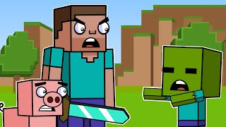 Baby Zombie & Respawn Block Squad Minecraft Animation