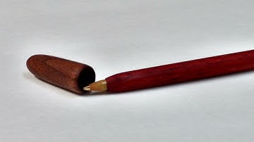 Bloodwood and walnut pen without a lathe
