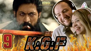 KGF Chapter 2 Rocky Police station EPIC Scene | Big Momma Gun | Part 9 Movie Reaction | Hindi