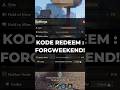 KODE REEDEM BARU!! PICKAXE BARU?? | the forge roblox #shorts