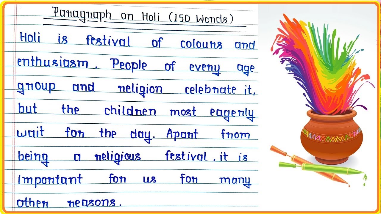 holi essay in english for class 4th