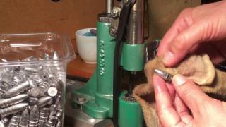 Traditional Sizing And Lubing The Big Lee 459 500 3R Cast Bullets With RCBS LAM2 Lubrisizer
