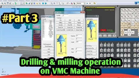 Fanuc controller NC Program for Drilling & milling operation on VMC Machine #Part3