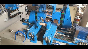 Automatic feeding CNC woodworking wood-handle end hole drilling machine#drilling #woodcuttingtools